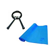 Kit Corda de Pular exercício funcional em Aço + Tapete Colchonete Antiaderente Liveup