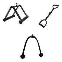 Kit Corda De Tríceps e Triângulo e Pulley Neutro De 60 Cm Kit Corda De Tríceps e Triângulo e Pulley Neutro De 60 Cm