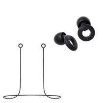 Kit Cordão AntiPerda Tampões de Ouvido Earplugs Shieeld Spirit Reutilizável Preto Gshield
