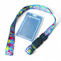 Kit Cordão de Deficiências Ocultas Dupla Face com Porta Crachá Vertical Transparente