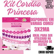 Kit Cordao Princesa Festa Aniversario Decoraçao Eventos - CRGFESTAS