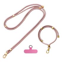 Kit Cordão Universal Nerdcase para Celular, Pulso e Pescoço, Rosa