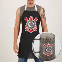 Kit Corinthians Avental e Caneca Gel Preta
