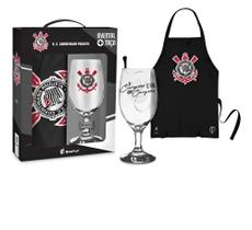 Kit Corinthians Avental E Taça Oficial Presente Kit Corinthians Avental E Taça Oficial Presente