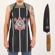 Kit Corinthians Avental Retrô e Faca Premium