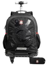 Kit Corinthians Mochila De Rodas + Estojo Duplo Original