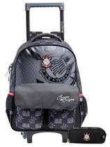 Kit Corinthians Mochila Rodas + Estojo Duplo Original