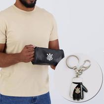 Kit Corinthians Necessaire Redonda e Chaveiro Luva