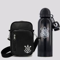 Kit Corinthians Shoulder Bag Premium e Garrafa Metal