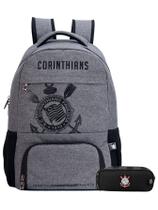 Kit Corinthians Timão Mochila Esportiva + Estojo Duplo