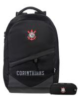 Kit Corinthians Timão Mochila Esportiva + Estojo Duplo