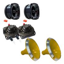 Kit corneteira 2x2 unlike 400 completo corneta aluminio cor:amarelo