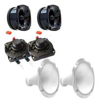 Kit corneteira 2x2 unlike 400 completo corneta aluminio cor:branco