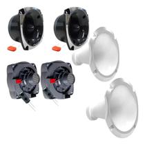 Kit corneteira 2x2 unlike 500 completo corneta aluminio cor:branco Kit corneteira 2x2 unlike 500 completo corneta aluminio cor:branco