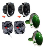 Kit corneteira 2x2 unlike 500 completo corneta aluminio cor:verde Kit corneteira 2x2 unlike 500 completo corneta aluminio cor:verde