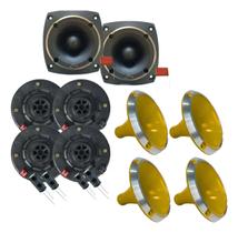 Kit corneteira 4x2 compet completo corneta aluminio cor:amarelo Kit corneteira 4x2 compet completo corneta aluminio cor:amarelo
