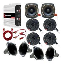 Kit corneteira 4x2 compet corneta plastico + módulo taramps Kit corneteira 4x2 compet corneta plastico + módulo taramps