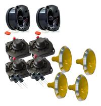 Kit corneteira 4x2 unlike 400 completo corneta aluminio cor:amarelo
