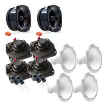 Kit corneteira 4x2 unlike 400 completo corneta aluminio cor:branco Kit corneteira 4x2 unlike 400 completo corneta aluminio cor:branco