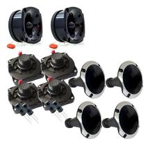 Kit corneteira 4x2 unlike 400 completo corneta aluminio cor:preto