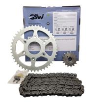 Kit Coroa Corrente Pinhão Gsw Dominar 400 com Retentor Kit Coroa Corrente Pinhão Gsw Dominar 400 com Retentor