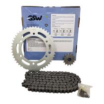 Kit Coroa Corrente Pinhão Gsw R15 Com Retentor Kit Coroa Corrente Pinhão Gsw R15 Com Retentor