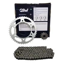 Kit Coroa Corrente Pinhão Gsw R15 Sem Retentor Kit Coroa Corrente Pinhão Gsw R15 Sem Retentor