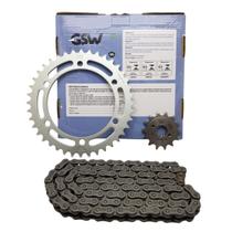 Kit Coroa Corrente Pinhão Gsw Sahara 300 com Retentor Kit Coroa Corrente Pinhão Gsw Sahara 300 com Retentor