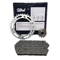 Kit coroa Corrente Pinhão Gsw Sahara 350 Sem Retentor Kit coroa Corrente Pinhão Gsw Sahara 350 Sem Retentor