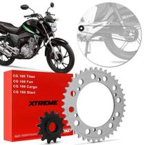 Kit Coroa e Pinhão Relação Transmissão Honda CG 160 Titan Fan Cargo Start 2016 2017 2018 Vaz Xtreme Kit Coroa e Pinhão Relação Transmissão Honda CG 160 Titan Fan Cargo Start 2016 2017 2018 Vaz Xtreme