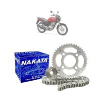 Kit Coroa Pinhão 428H X 118L Honda CG 125 150 Nakata Kit Coroa Pinhão 428H X 118L Honda CG 125 150 Nakata