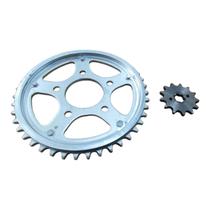 Kit Coroa Pinhão Aço 1045 Relação Transmissão Cbx 200 Strada