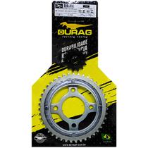 Kit Coroa Pinhão CG Fan 125/ Cargo 125 2009 a 2013 Reforçado Aço 1045 Durag