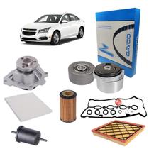 Kit Correia Dentada Cruze 2013 1.8 16v Bomba Junta Filtro