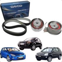 Kit Correia Dentada e Tensor Dayco i30 Tucson 2.0 2006 a 2019 Kia Sportage 2.0 16V 2006 a 2010