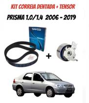 Kit correia dentada + tensor Prisma 1.0/1.4 2006 - 2019 1º e 2º geração