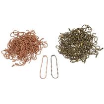 Kit Corrente Bolinha 12cm Rose Gold & Ouro Velho Chaveiro - 100 Unidades Cada Kit Corrente Bolinha 12cm Rose Gold & Ouro Velho Chaveiro - 100 Unidades Cada