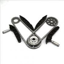 Kit corrente completo ranger 3.0 16v td power stroke 05/ / troller t4 3.0 16v td power stroke 07/ (2 correntes, 3 engrenagens, 2 tensores, 4 guias)