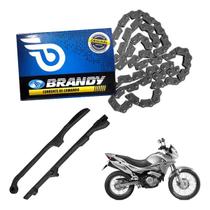 Kit Corrente De Comando + Guia + Tensor para moto Falcon Nx 400 - Brandy