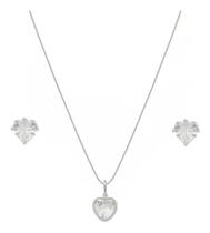 Kit Corrente De Prata Verdadeira Colar + Brincos Prata 925 Kit Corrente De Prata Verdadeira Colar + Brincos Prata 925