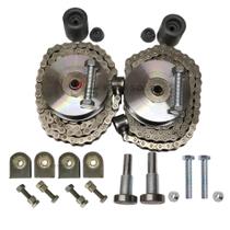 Kit Corrente Portão Basculante 4 Polegadas Aço Com Mancal