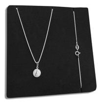 Kit Corrente Veneziana e Pingente Medalha Nossa Senhora Aparecida Prata 925 Legítima