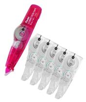 Kit Corretivo Pentel Fita Adesiva Correction Tape C/ 5 Refis