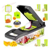 Kit Cortador 14 em 1 Legumes e Frutas Fatiador e Ralador Prático