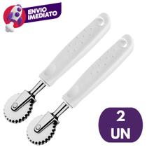 Kit Cortador Carretilha Corta E Fecha Para Massa Pastel Pizza Fogazza Utensílio Cozinha