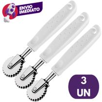 Kit Cortador Carretilha Corta E Fecha Para Massa Pastel Pizza Fogazza Utensílio Cozinha