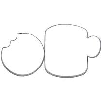 Kit Cortador Chá 2G Caneca e Biscoito - Ref. 226 RR Cortadores Rizzo Confeitaria