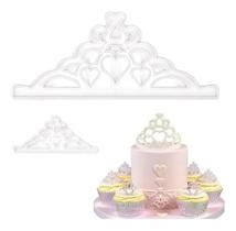 Kit Cortador Coroa 3d C/2 Biscuit Pasta Americana