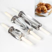 Kit Cortador Croissant Rolo Corte Triangular Inox 3 Tamanhos Kit Cortador Croissant Rolo Corte Triangular Inox 3 Tamanhos