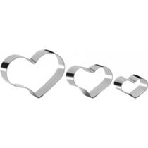 Kit Cortador De Aço Inox Coração Curvo C/03 Peças - Hermann